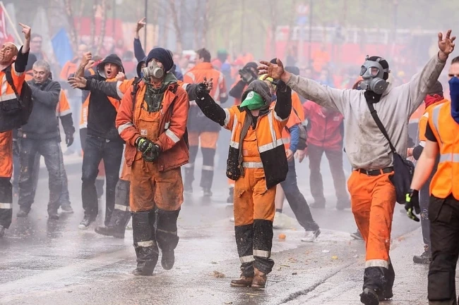 Четирима ранени на протести в Брюксел