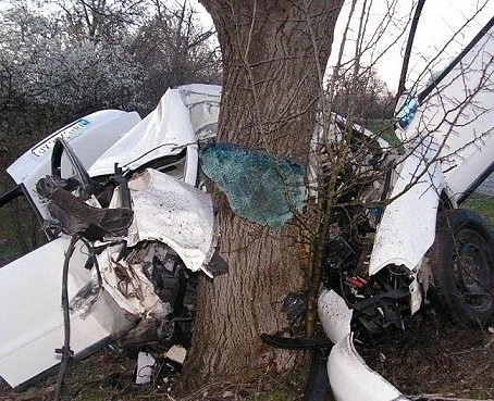 Мъж загина на място след челен сблъсък в дърво 