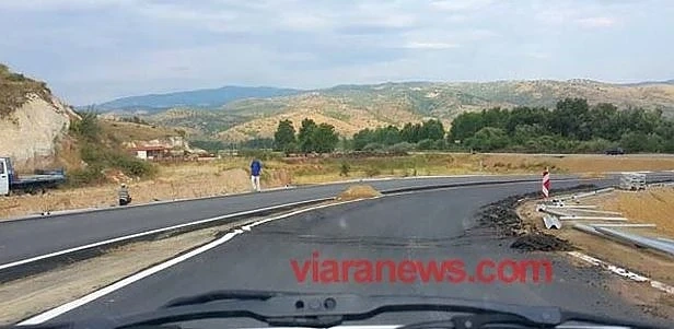 Новата магистрала край Сандански се свлече
