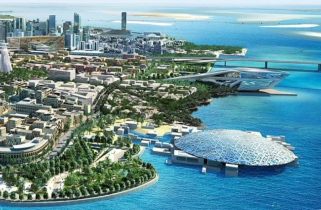 Лувърът в Абу Даби вече плава в морето