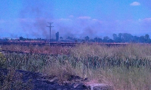 Голям пожар край Пловдив 