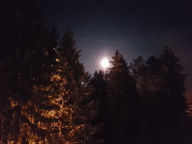 Вижте ярката луна от Боровец