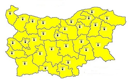 Жълт код за ниски температури в цялата страна