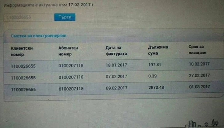 Енерго-Про закова сметка от 3 бона на клиент от Варна