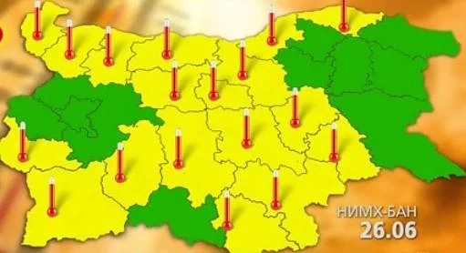 Опасни жеги: Жълт код за горещо време утре