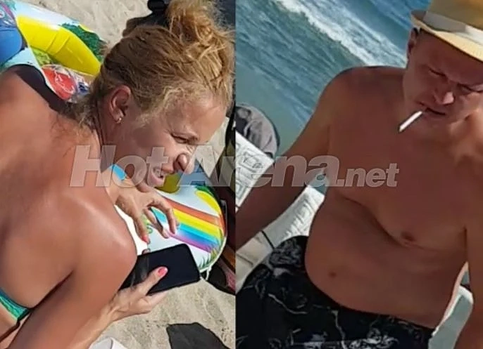 Жената на Гъмзата го хвана да флиртува с момичета в морето