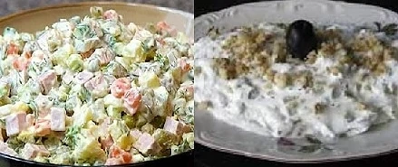 Какво съдържат готовите „Руски“ салати  и „Снежанка“ в магазина