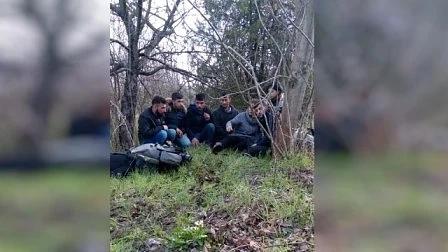 Гранични полицаи задържаха 7 нелегални мигранти в района на река Тунджа (СНИМКИ)