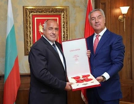 Бойко Борисов бе награден с най-висшето държавно отличие на Черна гора