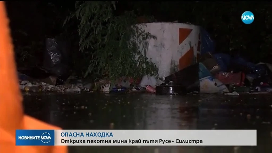 Откриха мина край пътя Русе - Силистра