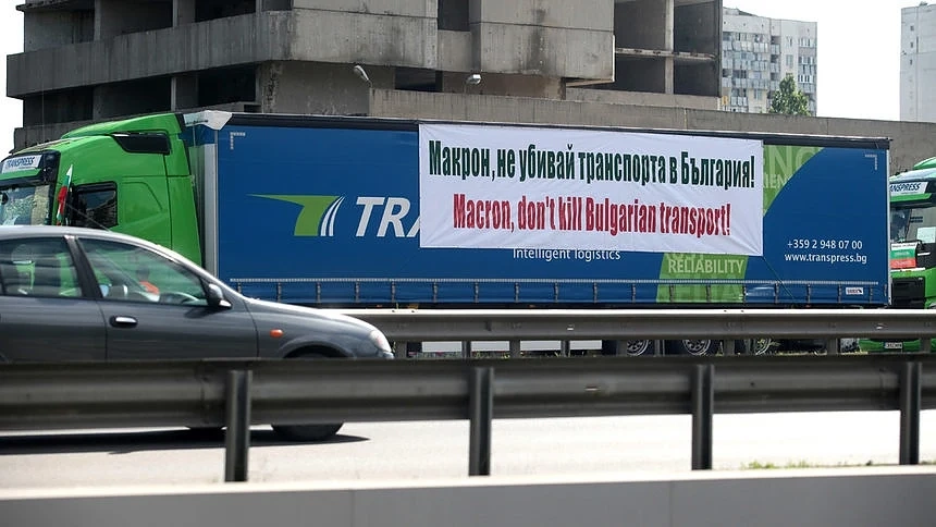 Росен Желязков взима участие в протеста на превозвачите ни в Брюксел