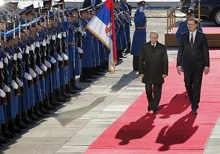 Владимир Путин на посещение в Сърбия 