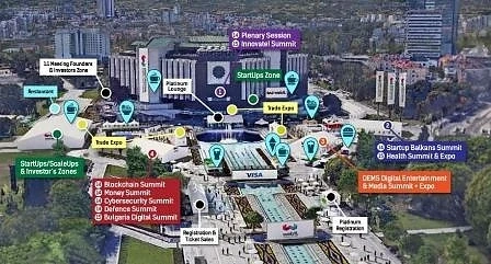 Летящи мотори, дронове и хуманоиди в технологичния мини град пред НДК