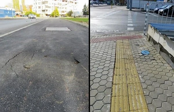 Току-що ремонтиран столичен булевард вече дава дефекти