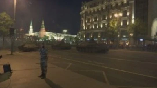 Първа нощна репетиция за Парада на победата в Русия
