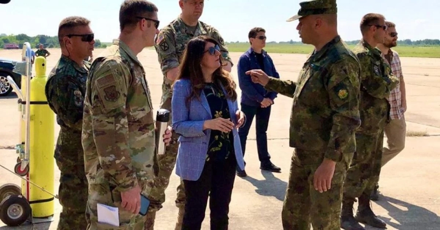 Херо Мустафа посети военно учение между наши и американски военни
