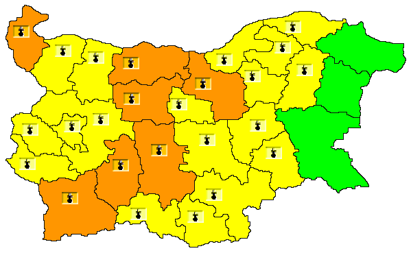 Оранжев код за горещини в 7 области в понеделник