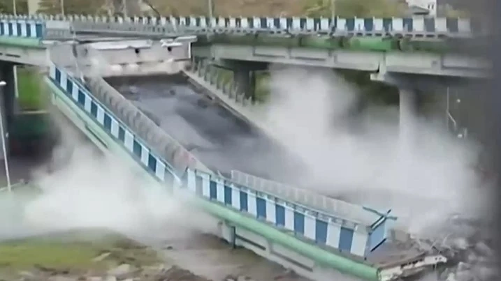 Рухна виадукт в Северозападна Полша