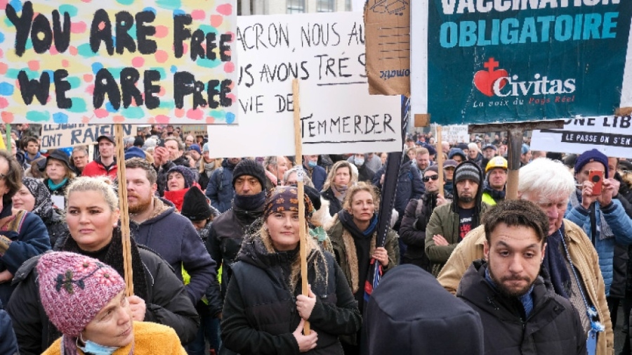 Хиляди излязоха в Брюксел на протест срещу Covid ограниченията