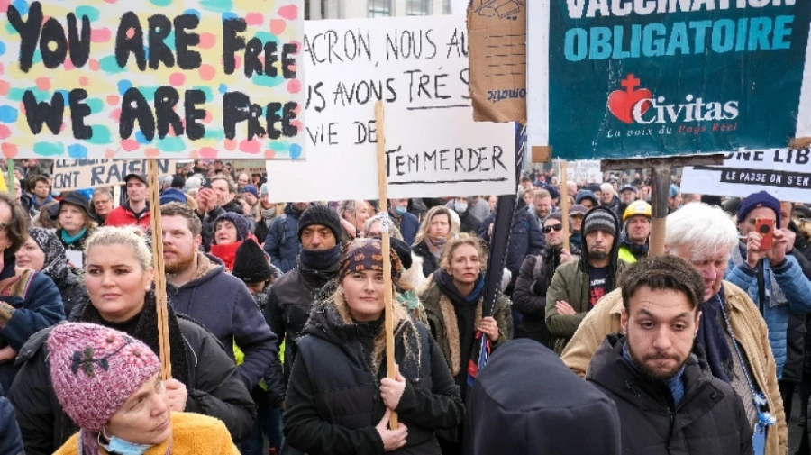 Хиляди излязоха в Брюксел на протест срещу Covid ограниченията
