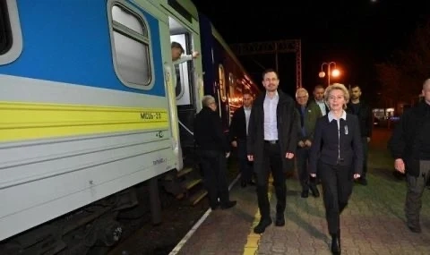 Европейските лидери пристигнаха в Украйна
