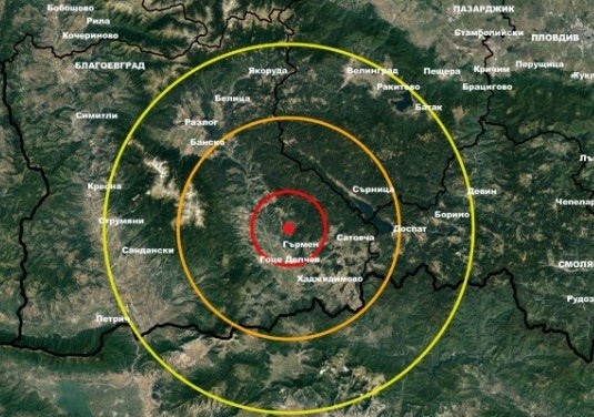Земетресение от 3,3 по Рихтер край Гоце Делчев