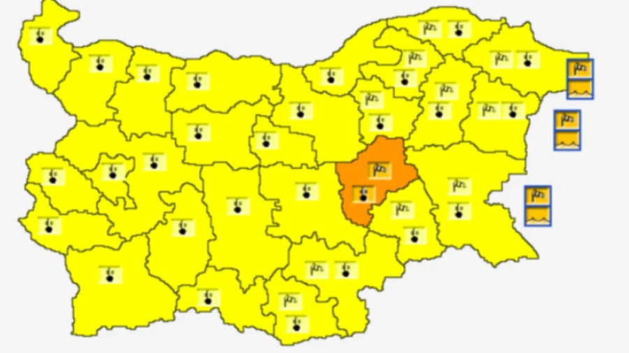 Жълт код за студ в цяла България