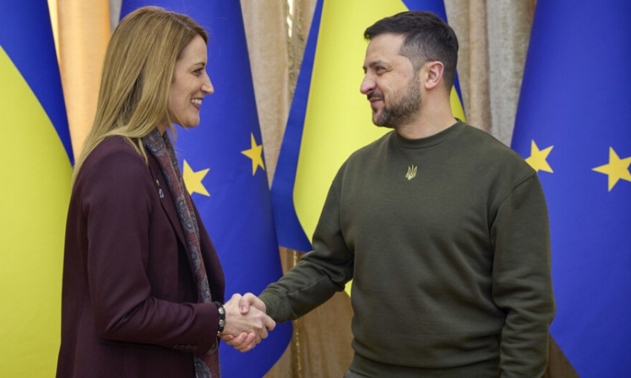 Председателят на Европейския парламент се срещна със Зеленски в Украйна