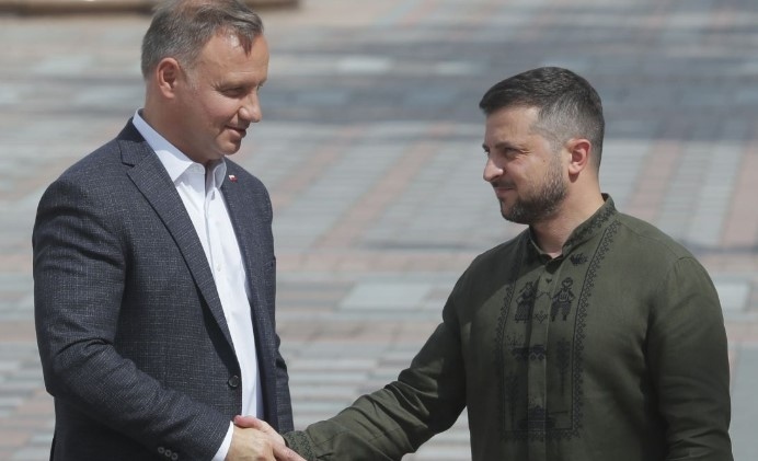 Полският президент, Анджей Дуда, пристигна в Киев за разговори със Зеленски