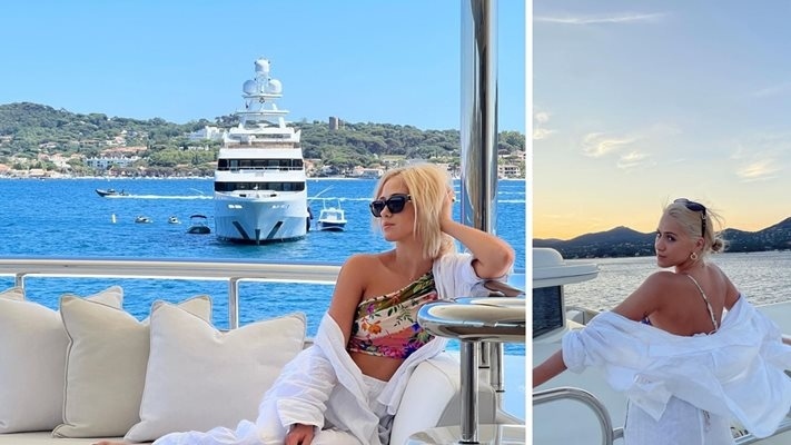 Мария Бакалова си почива на яхта в Сен Тропе 