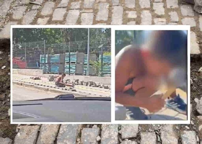 Издириха бащата на детето, носещо плочи и редящо павета на булевард Цар Борис III