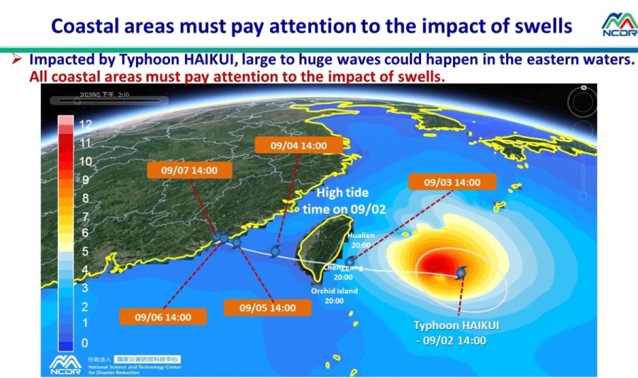Тайван спря вътрешните полети и извърши евакуация заради тайфуна Хайкуи