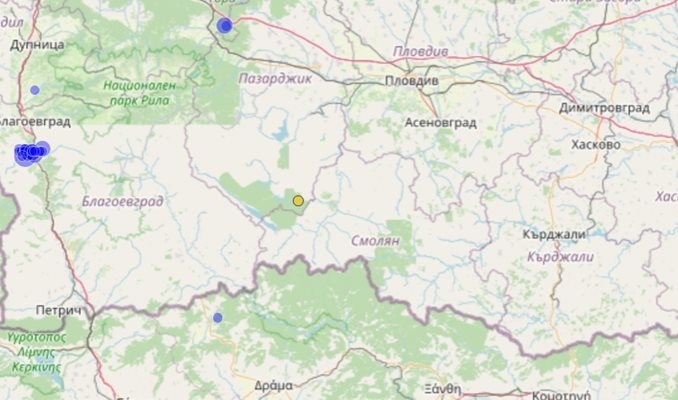 Земетресение е регистрирано рано тази сутрин в България Това става