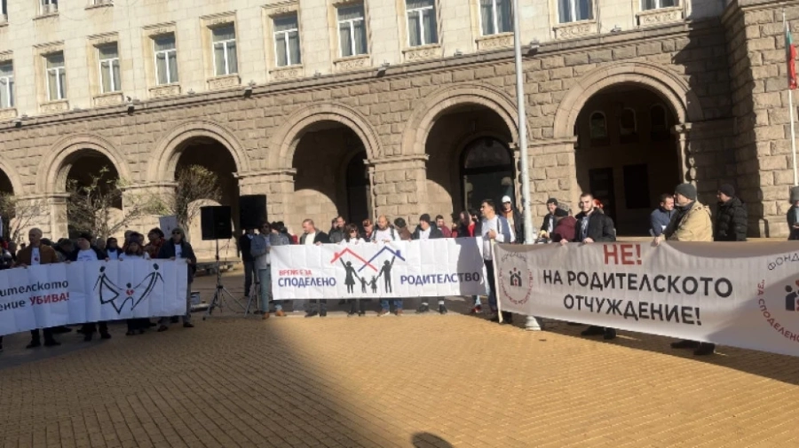 Протест с искане за равни права при отглеждането на децата на разделени родители се проведе в София