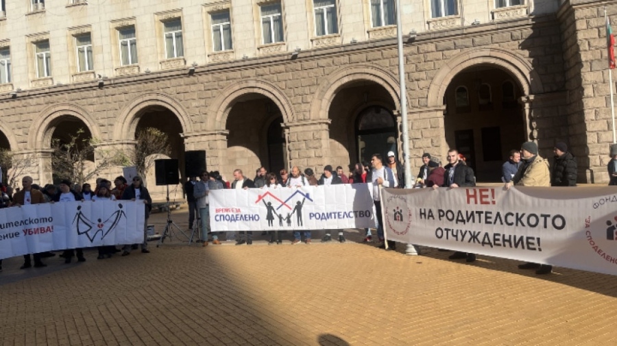 Протест с искане за равни права при отглеждането на децата на разделени родители се проведе в София