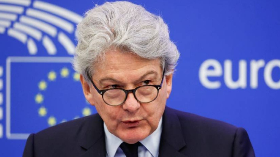 Европейският комисар за вътрешния пазар Тиери Бретон обяви в четвъртък