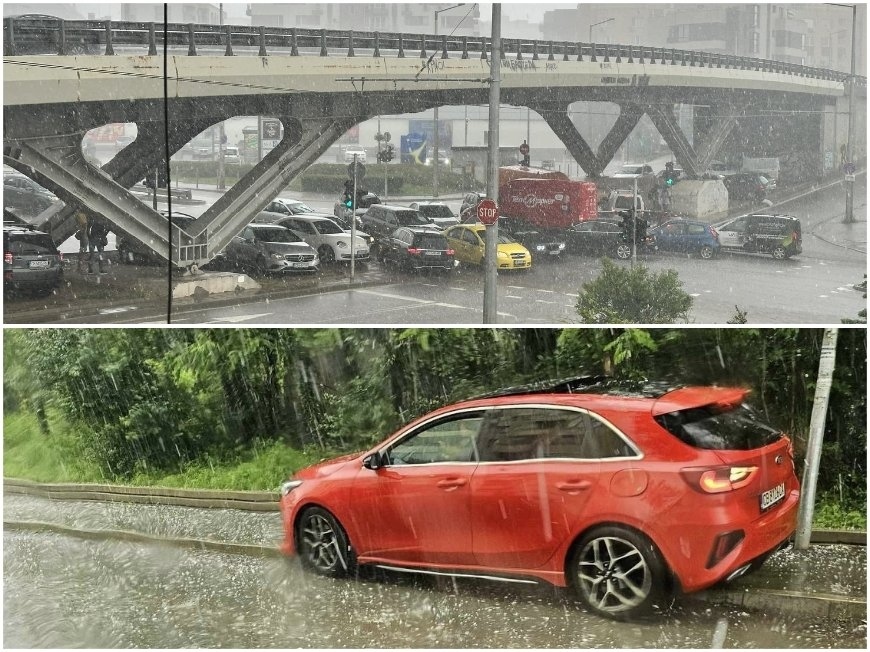Страшна буря с градушка връхлетя София - улиците са под вода