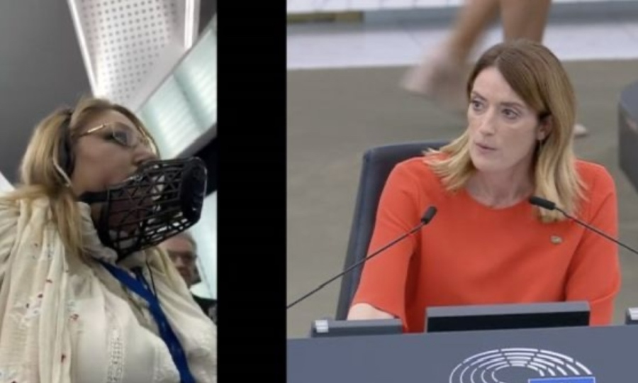 Румънска евродепутатка с намордник гони демоните в ЕП, Мецола я изгони 