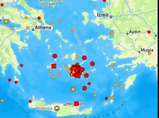 Санторини продължава да се тресе до 5 по Рихтер, трусове се усещат и на съседни острови