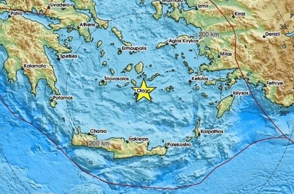 Трус от 4,1 по Рихтер е регистриран край гръцкия остров Аморгос