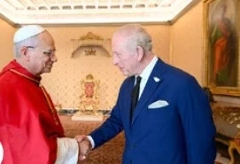 Папа Лъв IV и крал Чарлз III се помолиха за пръв път заедно в Сикстинската капела