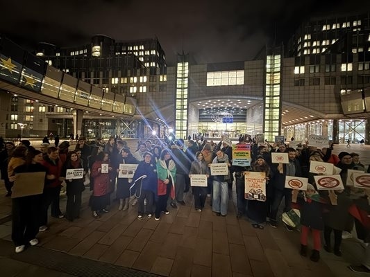 Българи излязоха на протест и в Брюксел