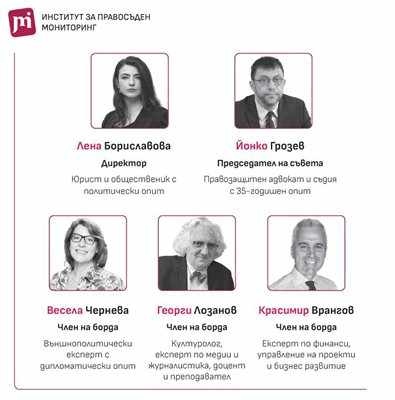 Лена Бориславова ще прави мониторинг на правосъдието с Весела Чeрнева и Георги Лозанов